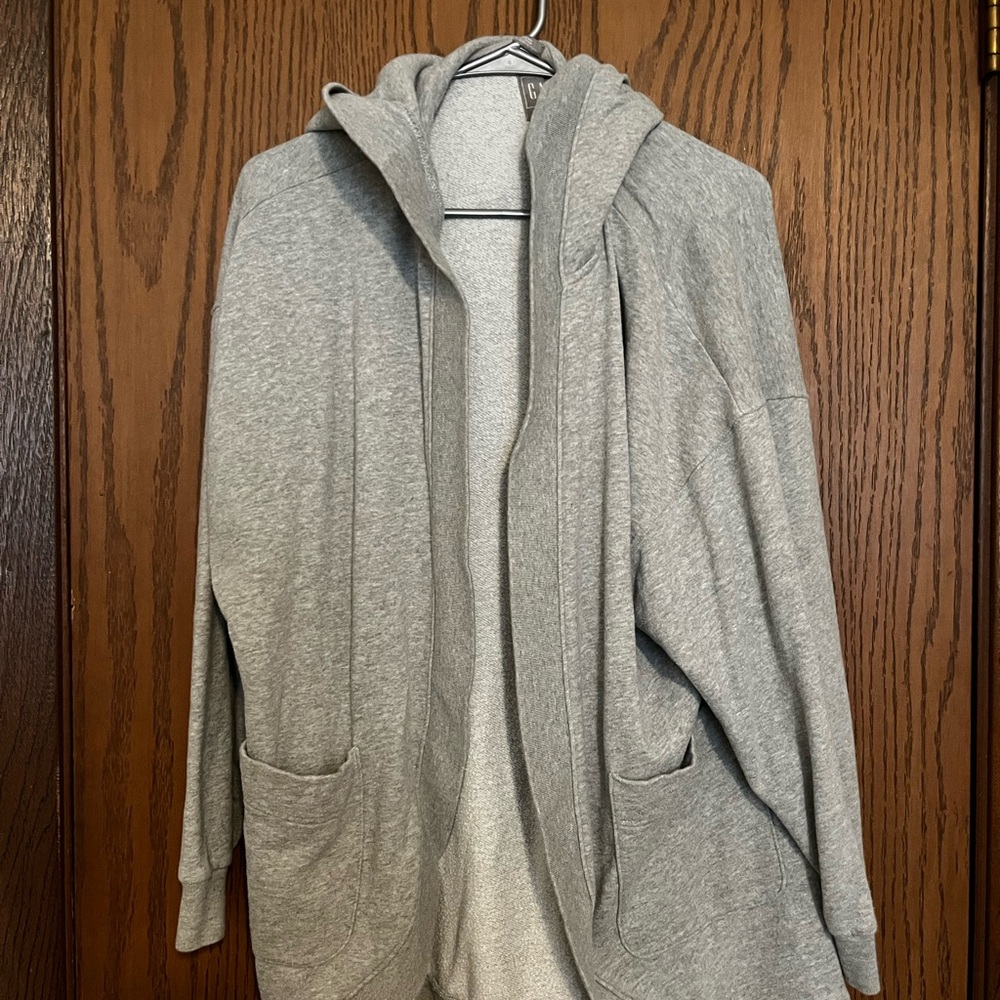 Cozy Gray Hooded Cardigan